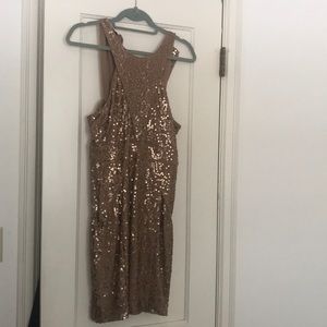 BEBE gold dress
